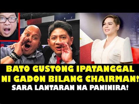 Gadon Pinatatanggal Si Sen Bato Bilang Chairman Ng Committee Paninira