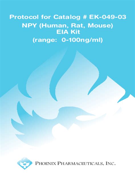 Fillable Online Protocol For Catalog Ek Npy Human Rat Mouse