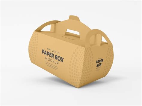 Premium Psd Kraft Paper Delivery Box Packaging Mockup