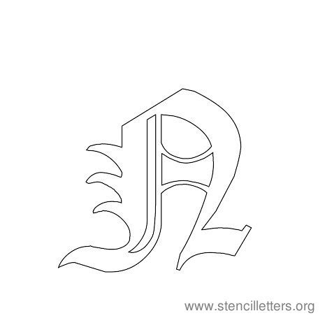 gothic blackletter alphabet stencils alphabet stencils gothic alphabet ...