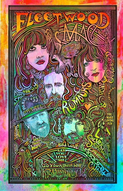 Fleetwood Mac Poster Stevie Nicks Hand Colored By Posterography Rock