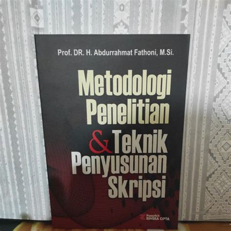 Jual Buku Metodologi Penelitian Teknik Penyusunan Skripsi Oleh Prof