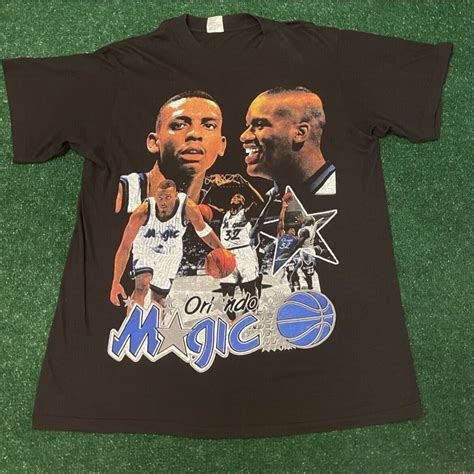 Vtg S Orlando Magic Shaq Penny Vintage Rap Tee Shirt Mens Xxl