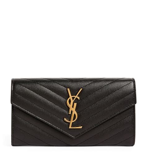 Saint Laurent Leather Envelope Wallet Harrods Uk