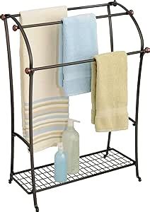 Metrodecor Mdesign Free Standing Towel Rack For Bathroom Two Tone