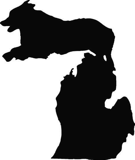 Michigan Outline Transparent Michigan Silhouette 1818x2156 Png