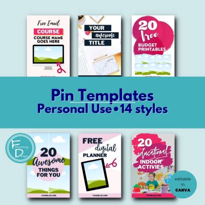 Canva Pin Templates For Printable Sellers Fitmomology