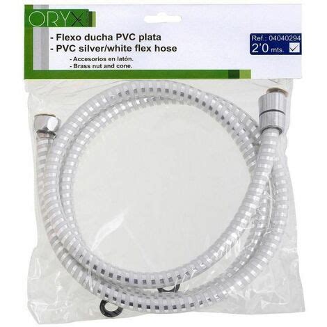 Flexible De Douche Pvc Blanc Argent M Tres