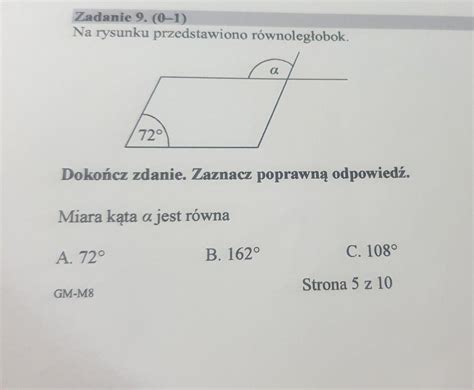 Zadanie Na Rysunku Przedstawiono R Wnoleg Obok Doko Cz