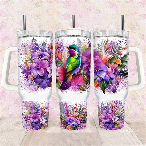 3pcs Set Hummingbird Design Uv Dtf Transfer Sticker Libbey Glass Cups