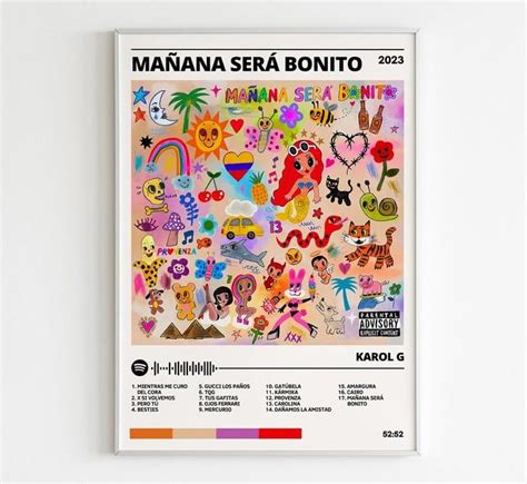 Karol G Poster | Mañana Sera Bonito Album Cover | Retro Music Print | Gift Idea sold by Navia ...