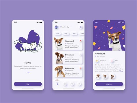 Pet Adoption Mobile App Freebie For Figma And Adobe Xd