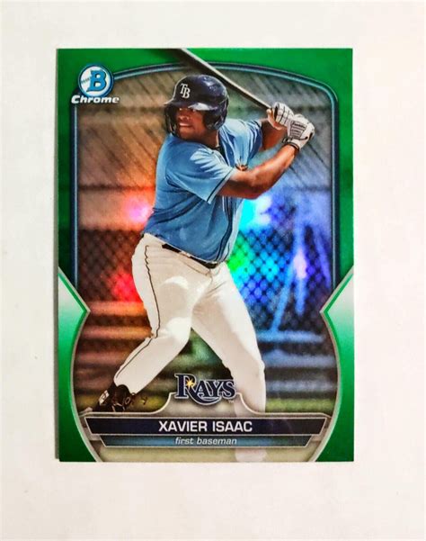 Xavier Isaac Bowman Chrome Bdc Prospect Green Refractor