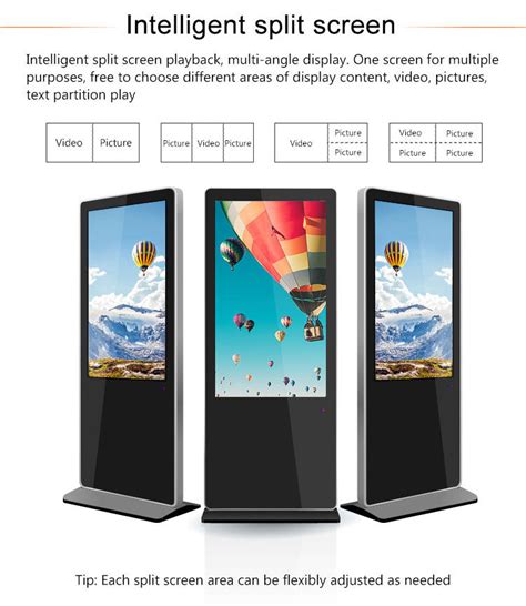 Inch Ultra Thin Lcd Indoor Touch Screen Floor Standing