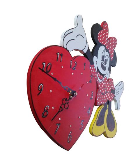 Orologio In Legno Da Muro Minnie Bambini Cameretta Di Coopera