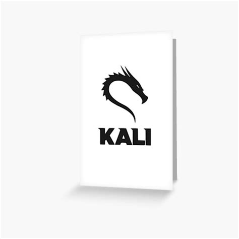 Kali Linux Logo Greeting Card By Weeev Redbubble