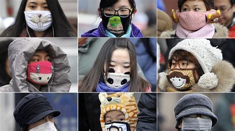 In China, Cute Masks Combat Ugly Pollution