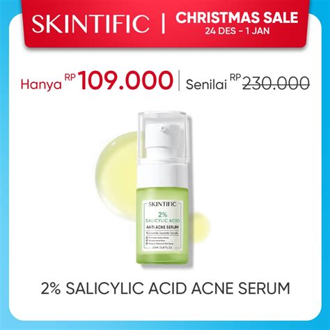 Jual Skintific 2 Salicylic Acid Anti Acne Serum 20ml Serum Jerawat Melembabkan Wajah Facial