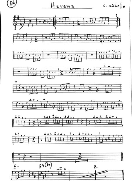 Havana Arr Maurizio Leoni By Camila Cabello Feat Young Thug Sheet Music For Alto Sax Solo At