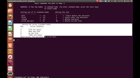 Vi Text Editor Tutorial Unix Linux Youtube