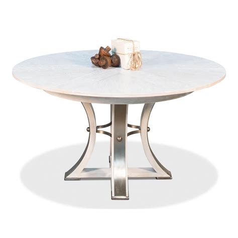 Industrial Style Round Extension Dining Table For Sale at 1stDibs ...