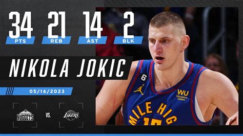 Nikola Jokic Records Pt Reb Triple Double Th All Time In Nba