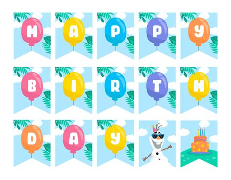 Happy Birthday Banner - 10 Free PDF Printables | Printablee