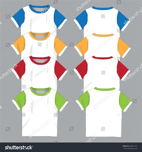 Blank T-shirt Template Front Backvector Illustration Stock Vector ...