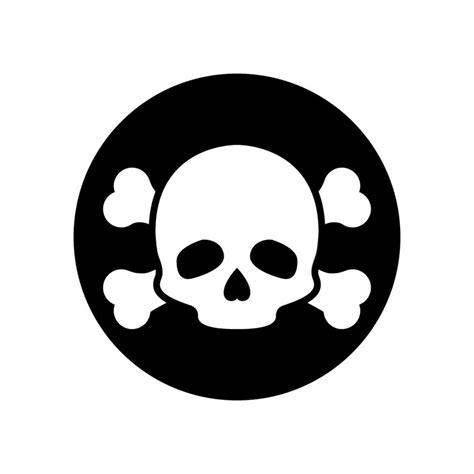 Skull and Bones icon. danger illustration sign. poison symbol or logo ...