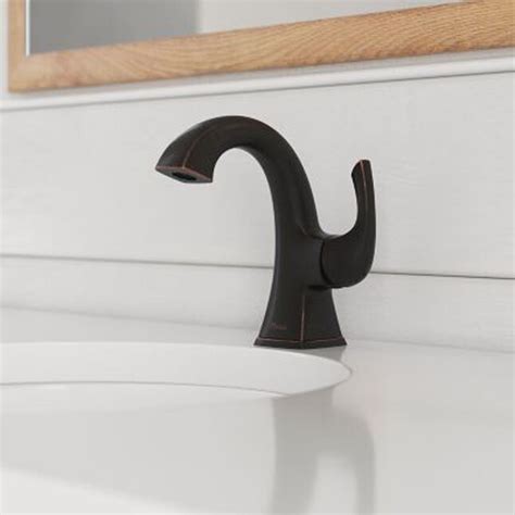 Pfister Bronson Tuscan Bronze Single Hole 1 Handle Watersense Bathroom Sink Faucet With Drain In