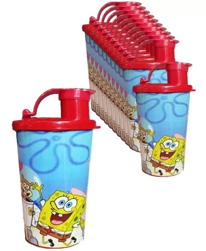 Vaso Pitillo Sorpresa Bob Esponja X Termo Fiesta Infantil Cuotas