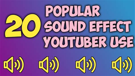 Popular Sound Effects Youtuber Use Sound Effect Youtube