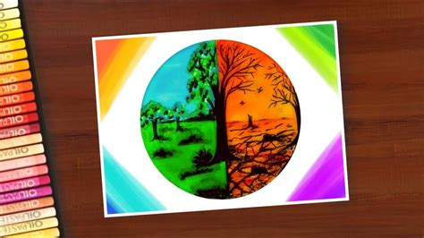 Save Earth Poster Drawing With Oil Pastels For Beginners Save Environment Save Life For