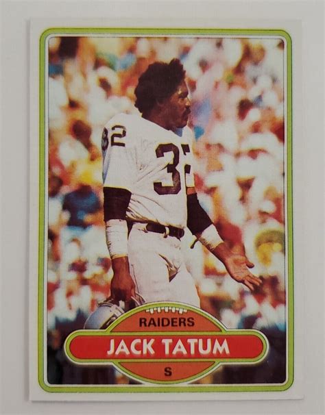 1980 Topps Football Card 429 JACK TATUM OAKLAND RAIDERS EBay