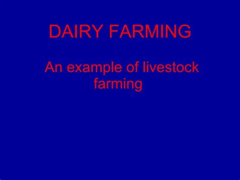 Dairy Farming Ppt