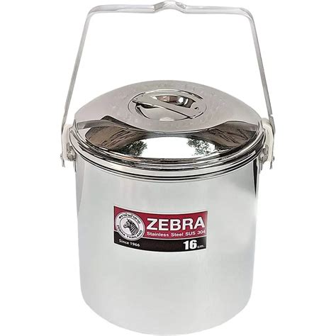 Zebra Loop Handled Pot 16cm 35 Litre Camping Billy Pot