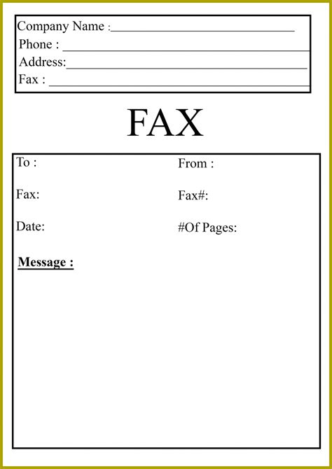 Free Printable Confidential Fax Cover Sheet Template