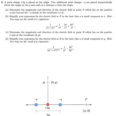 Solved A Point Charge Q Is Placed At The Origin Two Chegg