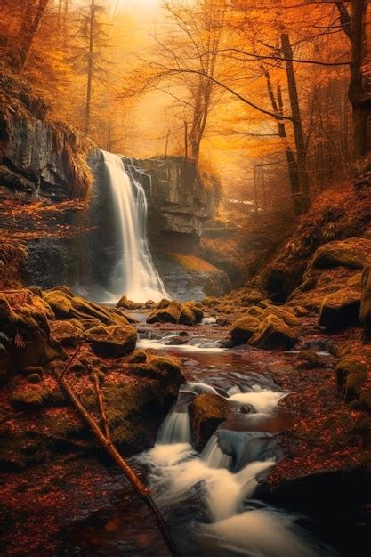 Premium AI Image | backdrop for waterfall