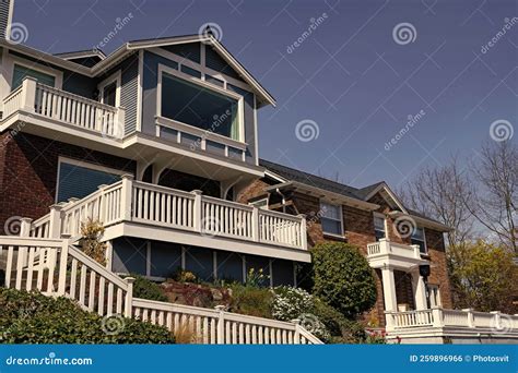 Mansion House On Blue Sky Suburb Architecture Stock Photo Image Of