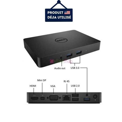 Stations D Accueil DELL WD15 Avec Fil USB 3 0 3 1 Gen 1 Type C Noir