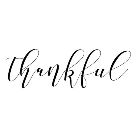 Premium Vector | Vector thankful calligraphy script lettering