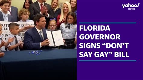 Florida Governor Signs Bill Limiting Lgbtq Instruction In Schools