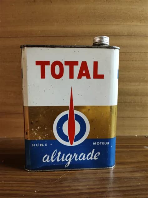 Ancien Bidon D Huile Publicitaire Total Altigrade Collection Garage Eur