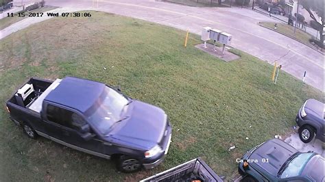 Trespassing And Stealing Stuffs From The Other Truck In Spring Texas Caught On Camera