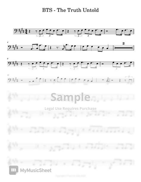 Bts The Truth Untold Cello Part Sheets By Tomo And Julie