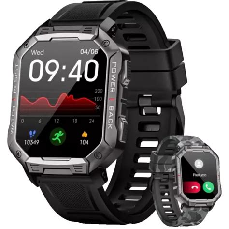 Montre Connect E Militaire Homme Ips Hd Bluetooth Appels Sports