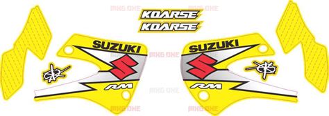 Suzuki Rm Logos Decals Stickers And Graphics Mxg One Best Moto Decals