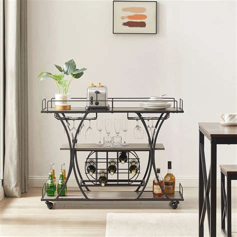 17 Stories Metal Bar Cart Reviews Wayfair