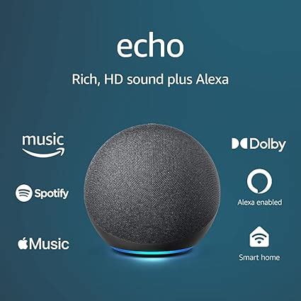 All New Echo Th Gen With Premium Sound Smart Home Hub And Alexa